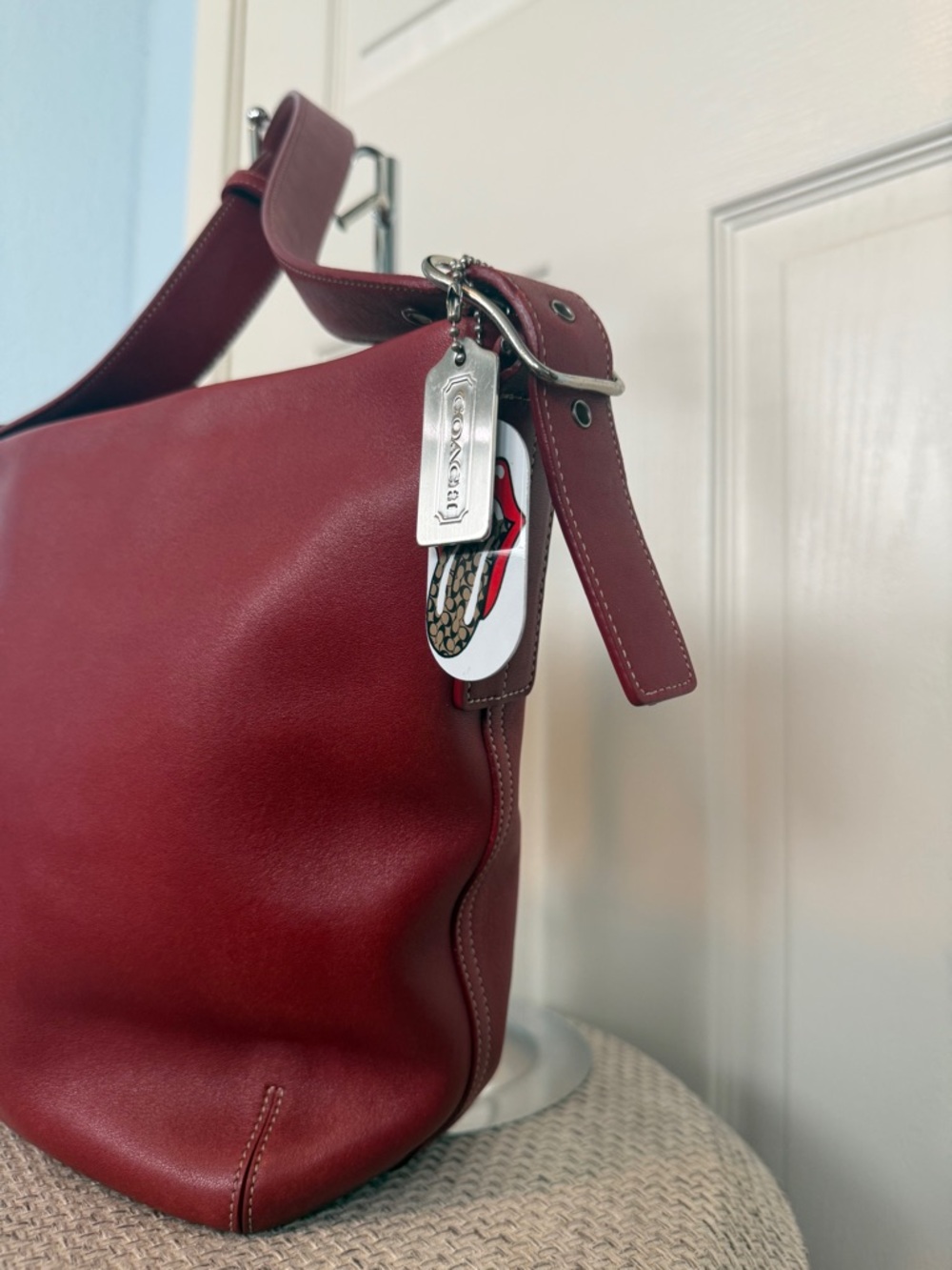 COACH LEGACY SOHO 2002 RED LEATHER BAG #9186 - Picture 5 of 17
